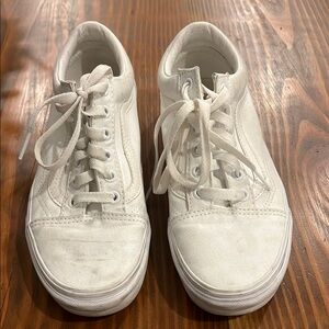 Classic White Lace-Up Sneakers